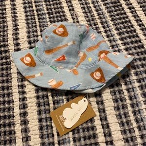 Angel Dear Baseball Sunhat Blue 6-12 Months New Muslin 100%